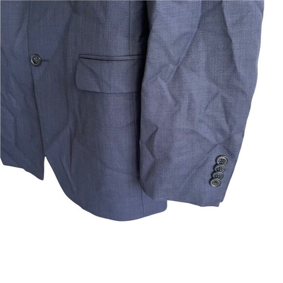 TOMMY HILFIGER wool button front blazer jacket sport coat Navy Blue 38L - Picture 5 of 10